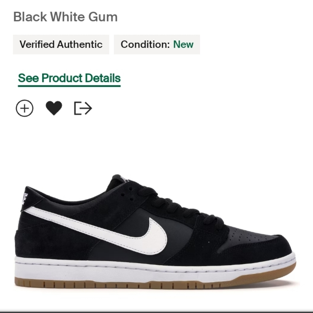 Mens Nike SB Zoom Dunk Low Pro Black - Picture 5 of 13